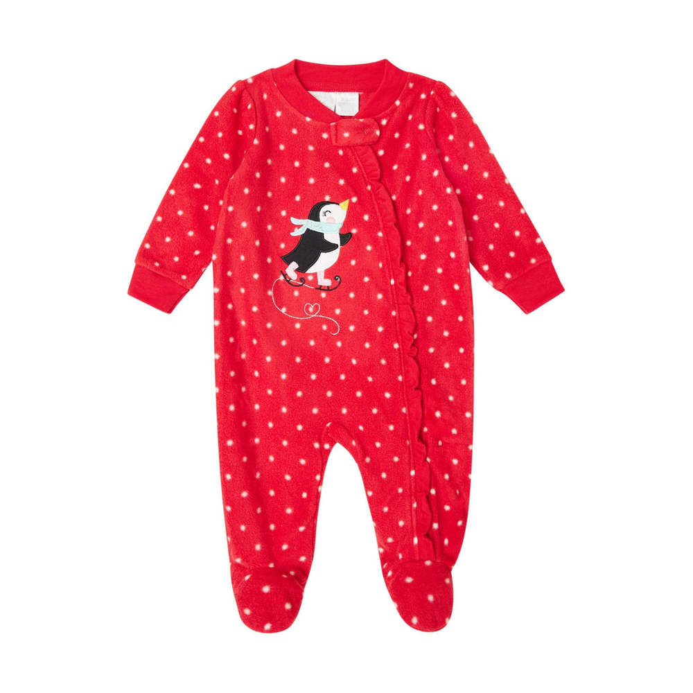 Koala Baby Baby Girls Snowflake Footed Coverall